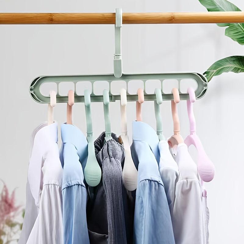 Foldable Storage Nine Holes Hanger Household Dormitory Storage Artifact
