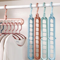 Foldable Storage Nine Holes Hanger Household Dormitory Storage Artifact