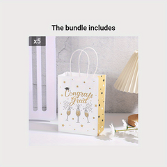 10pcs Gift Paper Bag Holiday Gift Packaging Bag