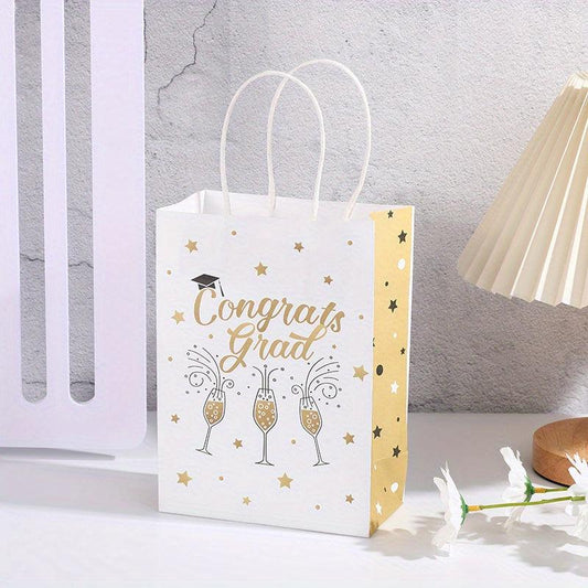10pcs Gift Paper Bag Holiday Gift Packaging Bag
