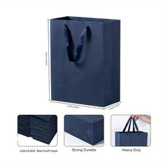 Navy Gift Bags Large Gift Bags With Ribbon Handle Heavy Duty Paper Bags