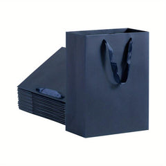 Navy Gift Bags Large Gift Bags With Ribbon Handle Heavy Duty Paper Bags