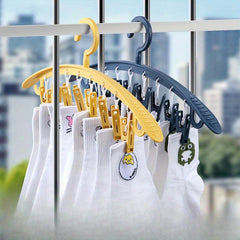 Windproof Sock Clip Clothes Drying Rack Wide Shoulder Non-slip Clothes Support