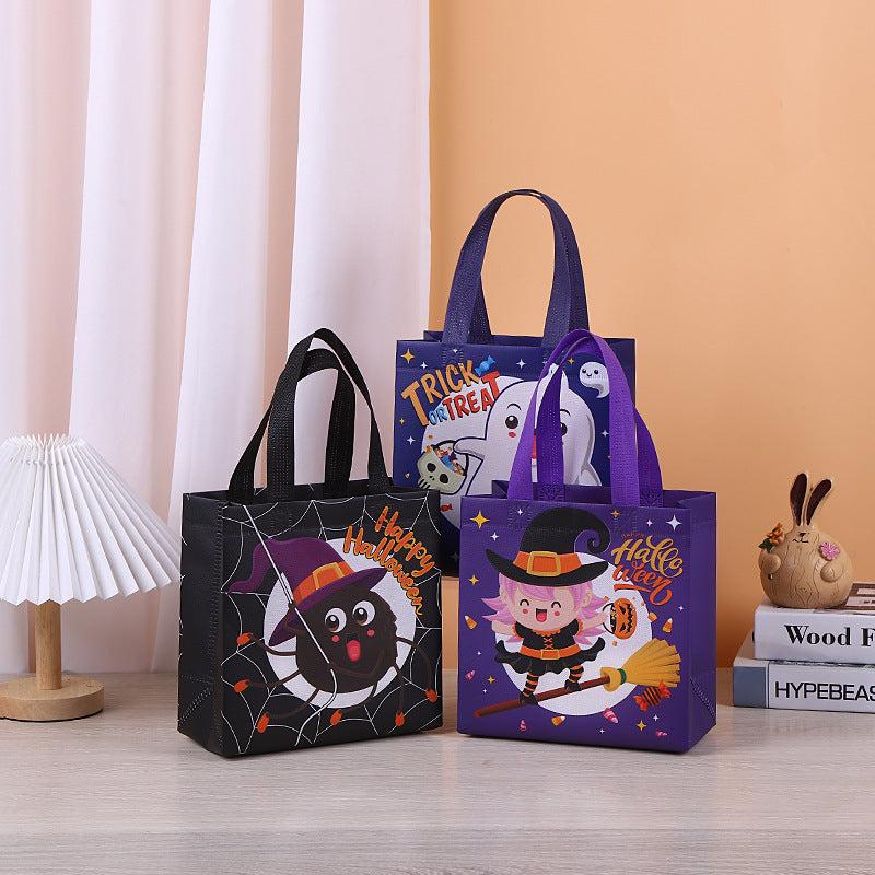 6pcs Halloween Trick Or Treat Bag Tote Bag With Handle Gift Bag Non-woven