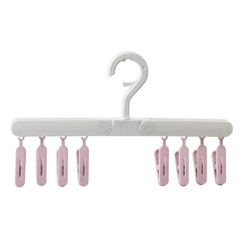 Household Foldable 8 clip Sock Holder Baby Clothes Holder Windproof Hat Holder