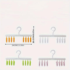 Household Foldable 8 clip Sock Holder Baby Clothes Holder Windproof Hat Holder