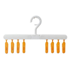Household Foldable 8 clip Sock Holder Baby Clothes Holder Windproof Hat Holder