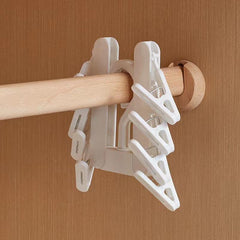 Household Foldable 8 clip Sock Holder Baby Clothes Holder Windproof Hat Holder