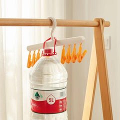 Household Foldable 8 clip Sock Holder Baby Clothes Holder Windproof Hat Holder