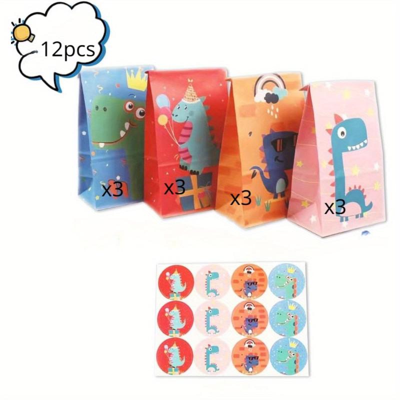 12pcs Gift Bags Sweets Party Bags Candy Paper Bags Sweet Bags Stickers