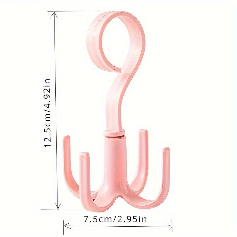 5pcs Rotated Hanger Hooks Wardrobe Organizer Bag Hanger Shoes Belt Scarf Rack