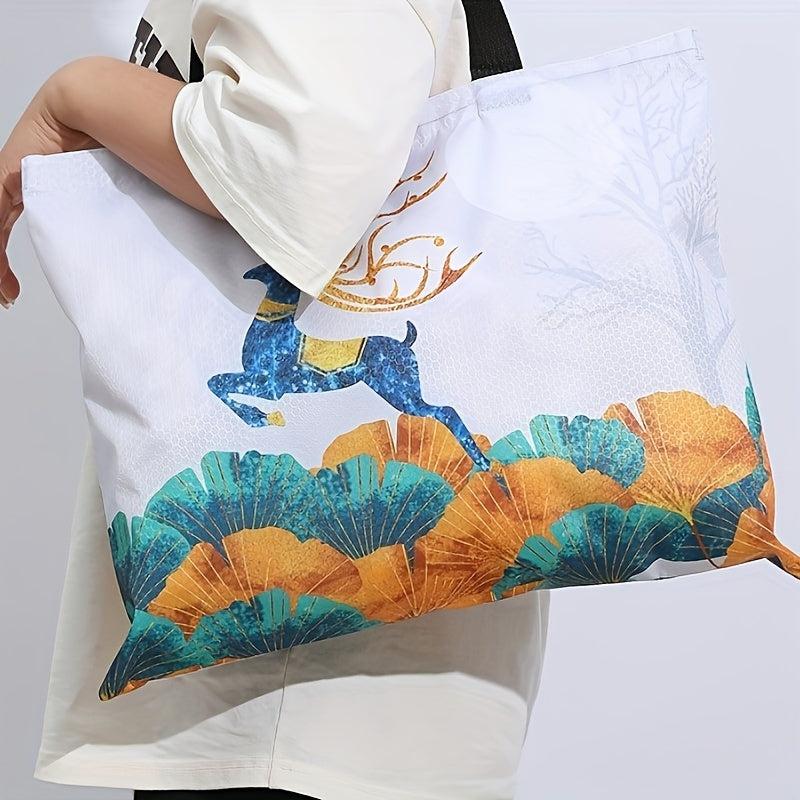 Women's Graphic Printing Polyester Shoulder Bag Lightweight Shopping Bag