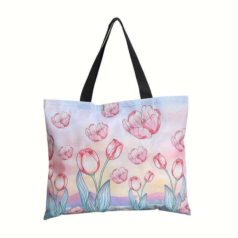Women's Graphic Printing Polyester Shoulder Bag Lightweight Shopping Bag