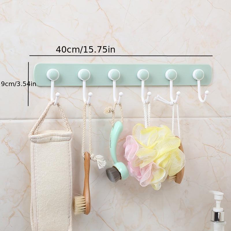 Kitchen Hanging Storage Rack 360 Rotating With 6 Hooks Towel Rag Hook Hanger