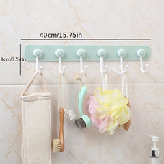Kitchen Hanging Storage Rack 360 Rotating With 6 Hooks Towel Rag Hook Hanger