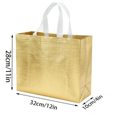 2pcs Reusable Glossy Non-woven Gift Bag for Party Wedding Birthday