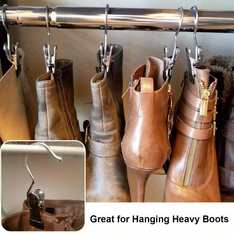 12pcs Portable Laundry Hooks Metal Boots Hangers
