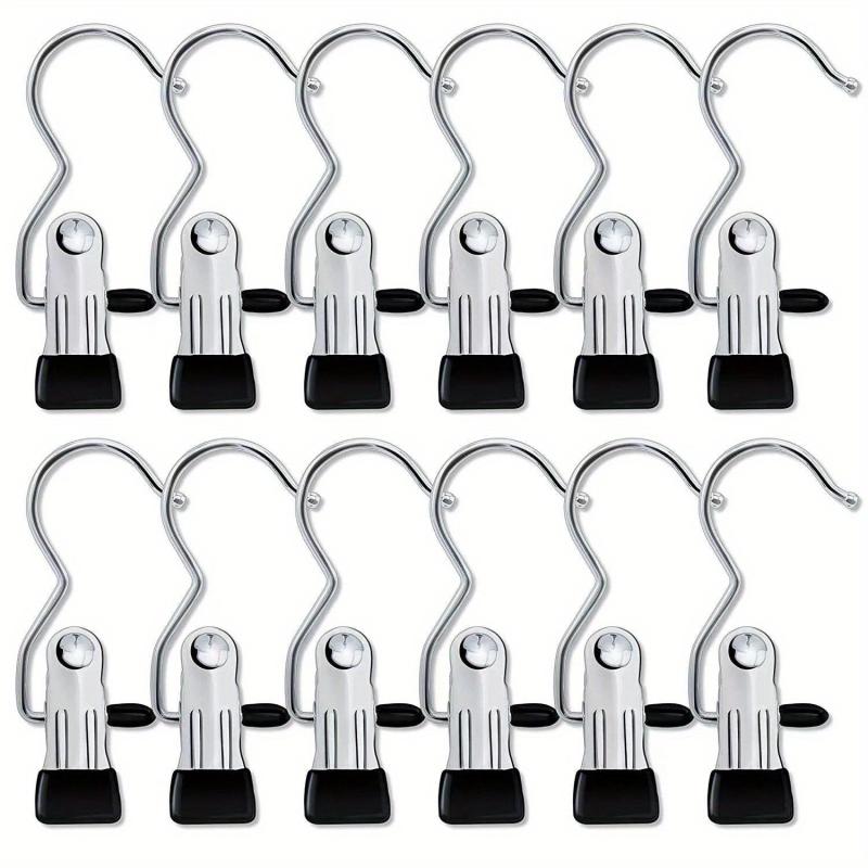 12pcs Portable Laundry Hooks Metal Boots Hangers