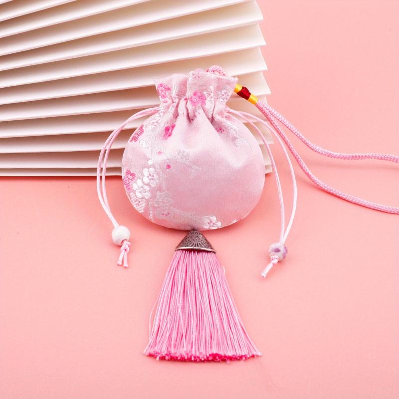 Retro Tassel Empty Bag Car Brocade Pendant Antique Purse Plum Blossom Sachet