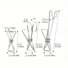 Stainless Steel Clip Socks Hanger Hook Drying Multifunction