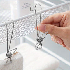 Stainless Steel Clip Socks Hanger Hook Drying Multifunction