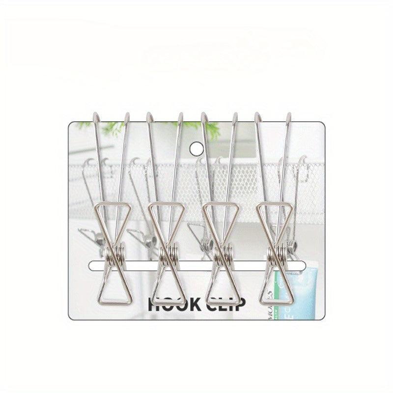Stainless Steel Clip Socks Hanger Hook Drying Multifunction