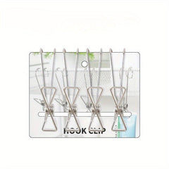 Stainless Steel Clip Socks Hanger Hook Drying Multifunction