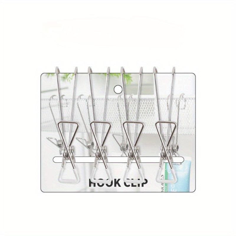 Stainless Steel Clip Socks Hanger Hook Drying Multifunction