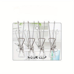 Stainless Steel Clip Socks Hanger Hook Drying Multifunction