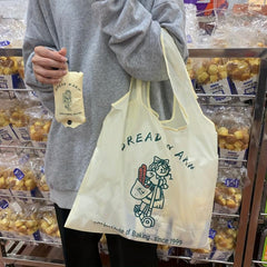 2pcs Cartoon Printed Reusable Grocery Bags Portable Folding Supermarket Shopping