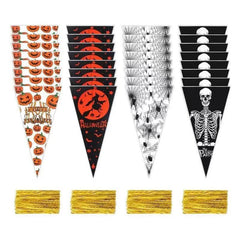10pcs Halloween Gift Triangle Bags Candy Nougat Cookie Baking Flat Bags