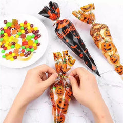 10pcs Halloween Gift Triangle Bags Candy Nougat Cookie Baking Flat Bags