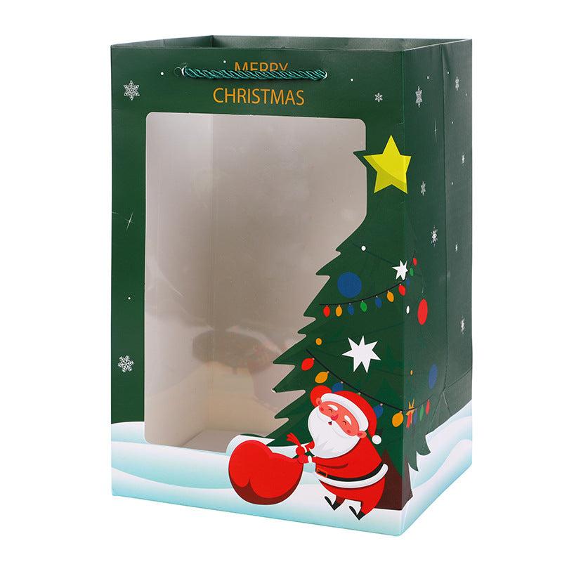 2pcs Christmas Window Tote Bag Gift Flower Spot Gift Bag