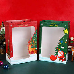 2pcs Christmas Window Tote Bag Gift Flower Spot Gift Bag
