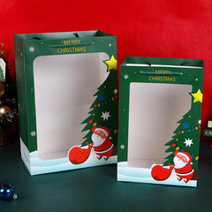 2pcs Christmas Window Tote Bag Gift Flower Spot Gift Bag