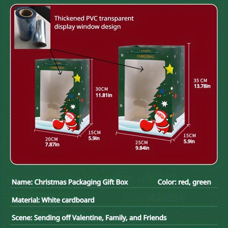 2pcs Christmas Window Tote Bag Gift Flower Spot Gift Bag