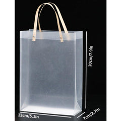 Transparent PP Plastic Tote Bag Beverage Gift Packaging Bag
