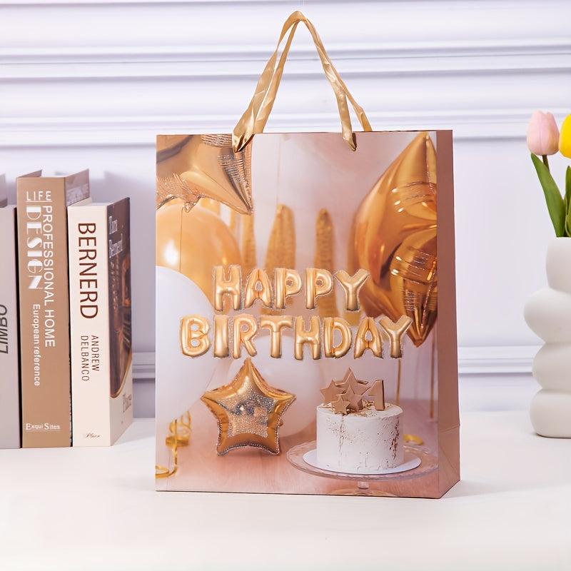 12pcs Birthday Series Craft Gift Bags - Large Size