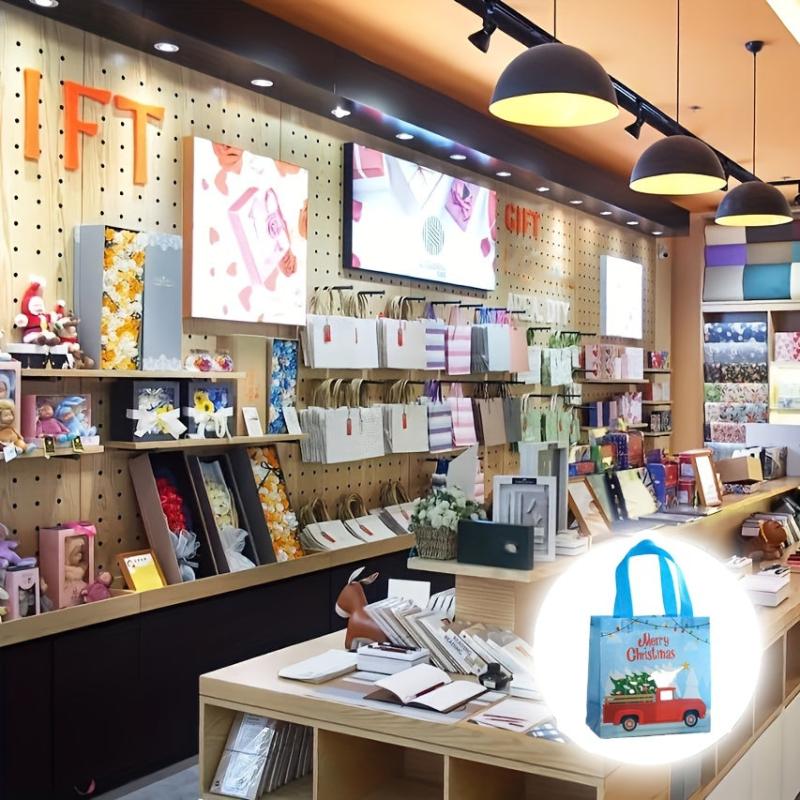 12pcs Christmas Gift Bags Non-Woven Tote Shopping Bags