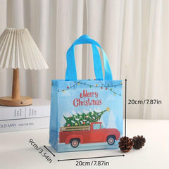 12pcs Christmas Gift Bags Non-Woven Tote Shopping Bags