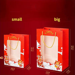 Year Of The Dragon Gift Bag Packaging Bag with Transparent Window