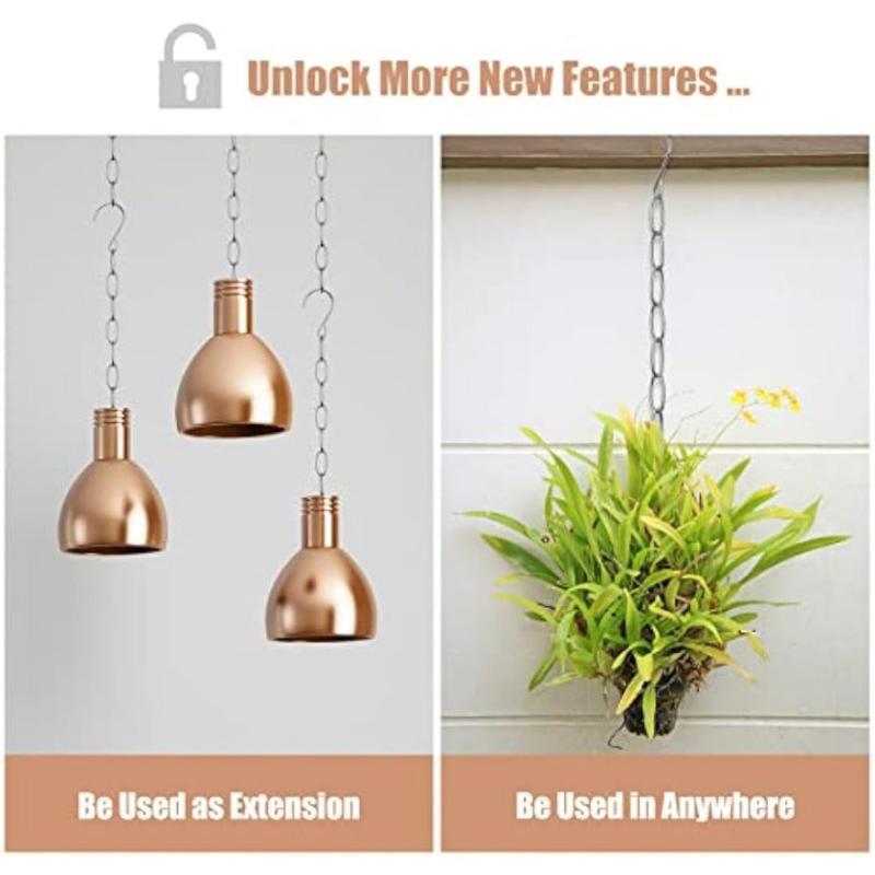 6pcs Hangers Space Saving Metal Chain Clothes Hanger Organizer