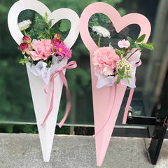 Single Rose Flower Arrangement Box Flowers Tote Small Bouquet Packaging Box