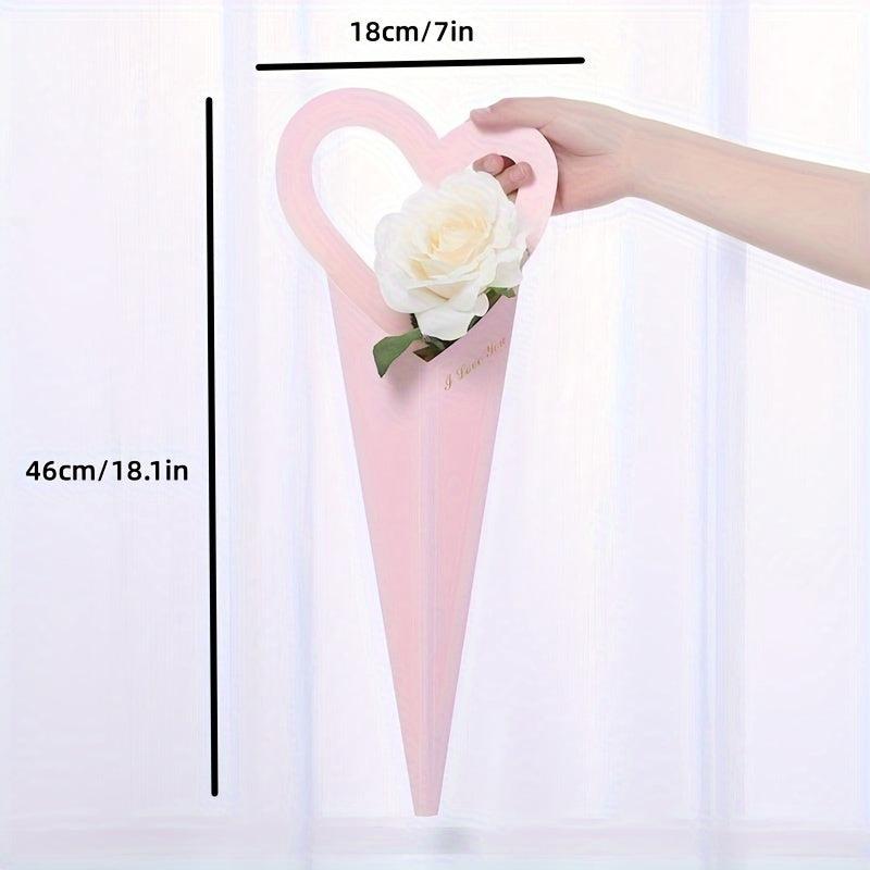 Single Rose Flower Arrangement Box Flowers Tote Small Bouquet Packaging Box
