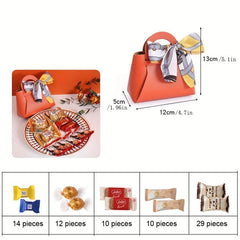 Leather Gift Bags Ribbon Wedding Favour Distributions Eid Mubarak Candy Packagin