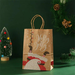 2pcs Santa Claus Candy Biscuit Bag - Happy Christmas Gift Hand Bags