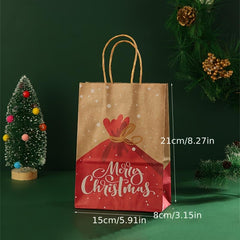 2pcs Santa Claus Candy Biscuit Bag - Happy Christmas Gift Hand Bags