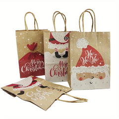 2pcs Santa Claus Candy Biscuit Bag - Happy Christmas Gift Hand Bags