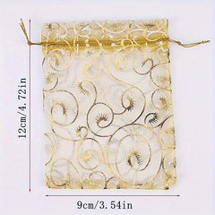 100pcs Organza Bags 8 99 11 Organza Drawstring Storage Bag Jewelry Bag