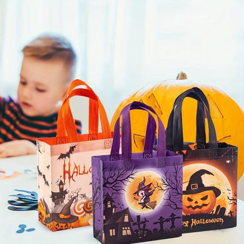 4pcs Halloween Trick Or Treat Bags Small Halloween Tote Bags With Handles